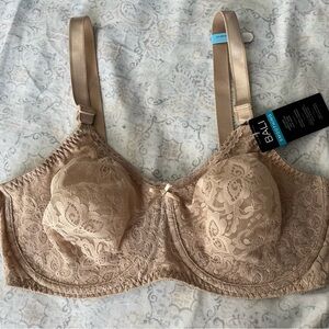 Bali Tan Lace Bra with Underwire‎ and Adjustable Straps